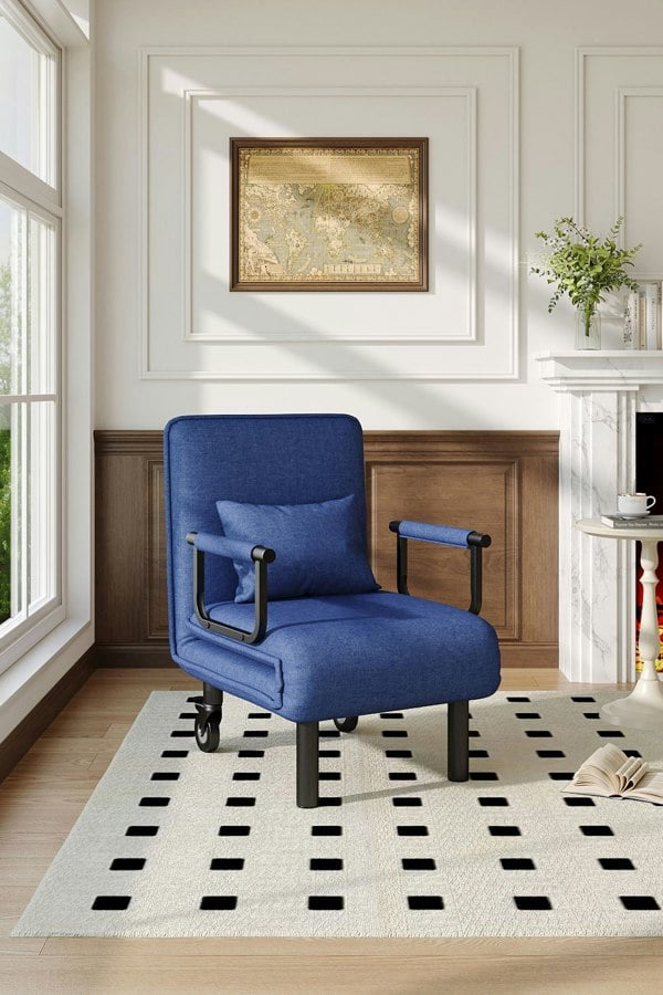 Living and Home 3-in-1 Lounge and Sofa Bed with Pillow