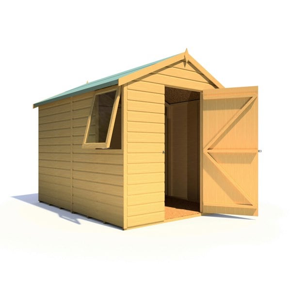 Shire Durham 8x6 12mm interlock Clad wooden Shed