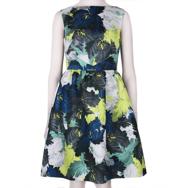 Erdem luxurious Kenya dress in a multicoloured floral satin fabric