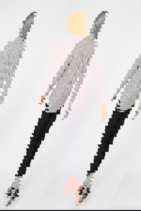 Brown | Striped Long Sleeve Shirt
