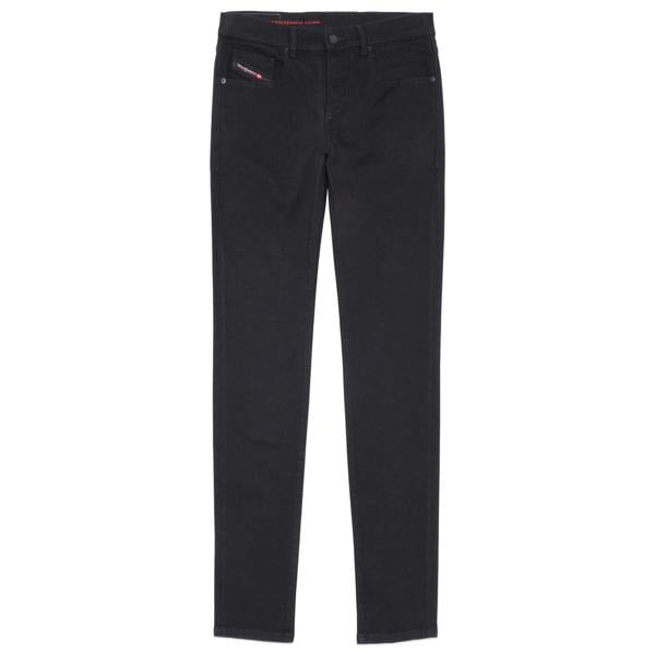 Flatshot of Diesel D-Strukt 069YP Straight Fit Jeans in Black