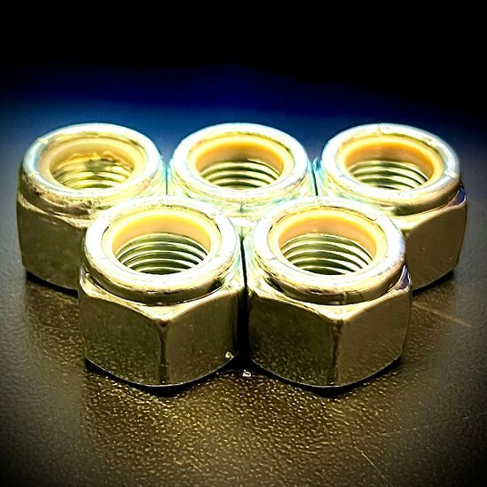 Fixaball UNF Hex Nyloc Nut Steel Zinc BZP P Type DIN982
