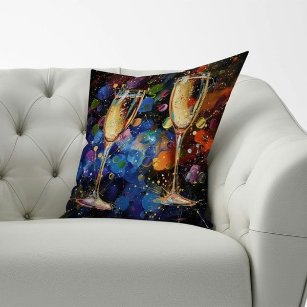 Warren Reed Splashart Champagne Flutes Cushions