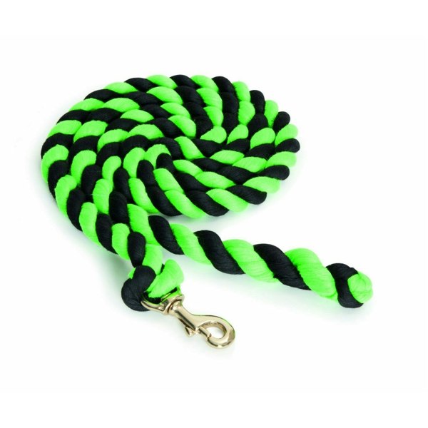 Shires Horse Lead Rope - Black/Lime Green