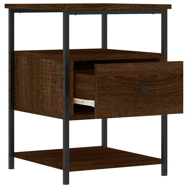 Berkfield Bedside Cabinets 2 pcs Brown Oak 40x42x56 cm Engineered Wood