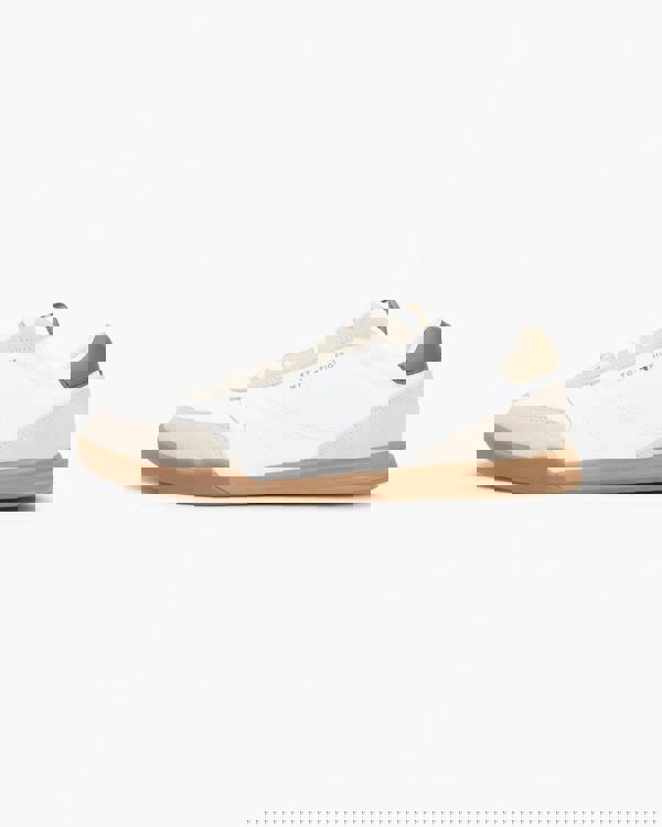 Tommy Hilfiger Lopro Leather Mix Mens Trainers - Classic Beige