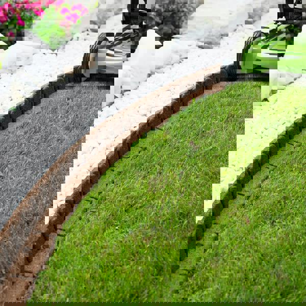 Nicoman Mower Edge Garden Border 1.2m - Lawnmower Friendly - Brown