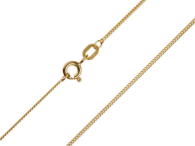 Cooksongold 9ct Yellow Gold Necklace Chain, Diamond Cut Curb Necklace