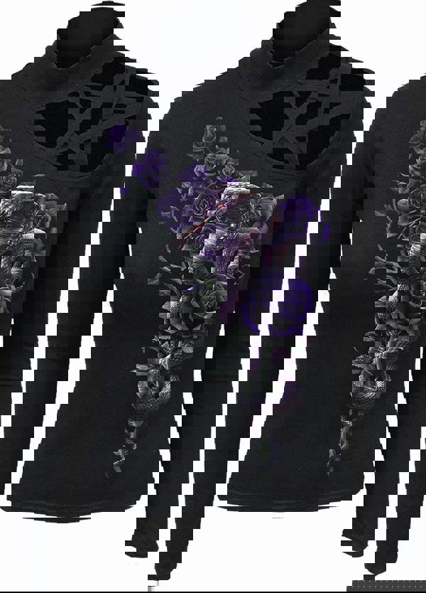 COBRA ROSES - Pentagram Shoulder Longsleeve Top