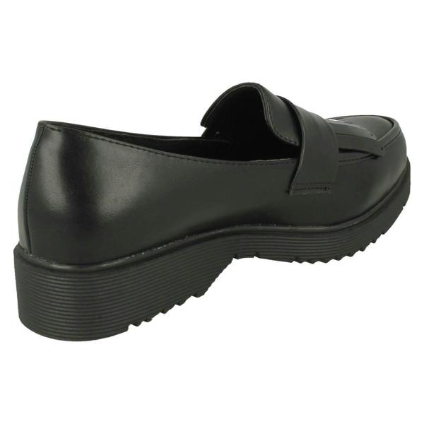 Spot On Ladies Spot On Frill Detailed Loafers F90093