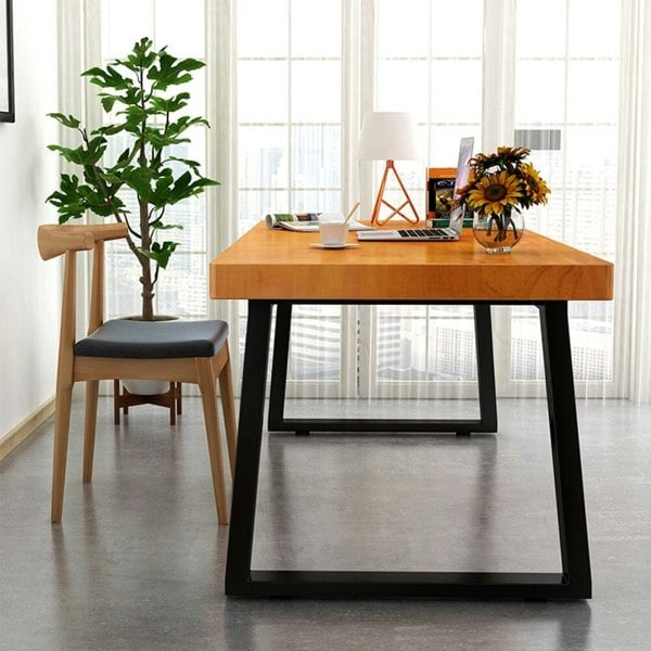 2 Pcs Industrial Metallic Table Legs for Home DIY Living and Home