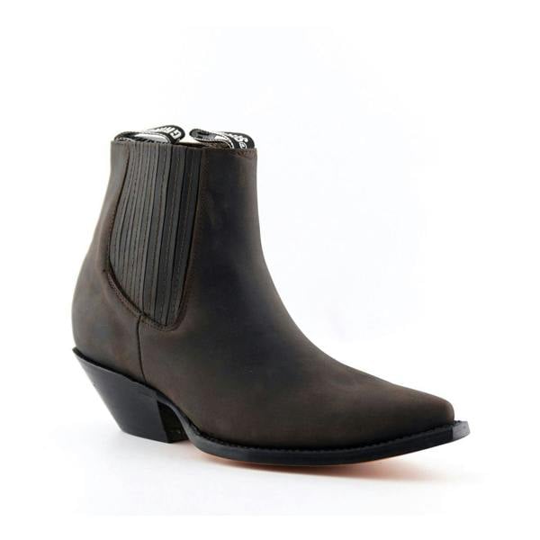 Grinders Unisex Brown Western Chelsea Boots- Mustang