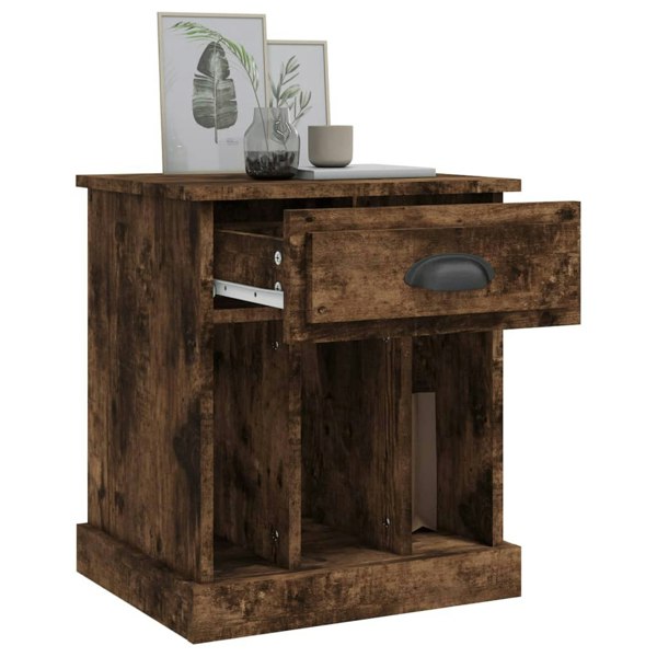Berkfield Bedside Cabinets 2 pcs Smoked Oak 43x36x50 cm