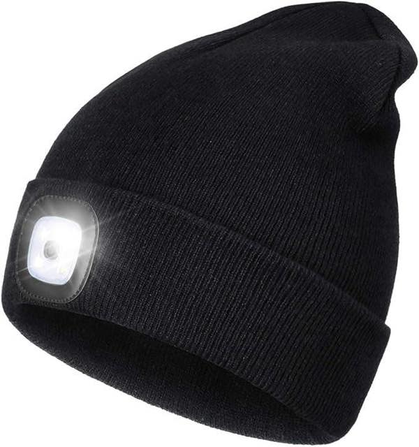 Dyzi Rechargeable LED Lighted Beanie Headlamp Winter Hat