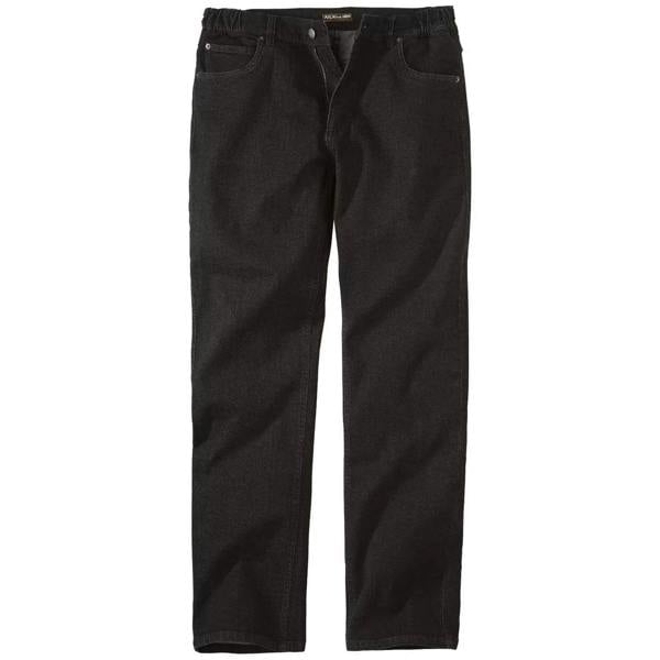 Atlas For Men Mens Part Elasticated Jeans - Black - 