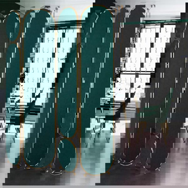 Georgia Folding Screen, Room Divider, Pink/Grey/Green/Blue-Weilai-Weilai Concept