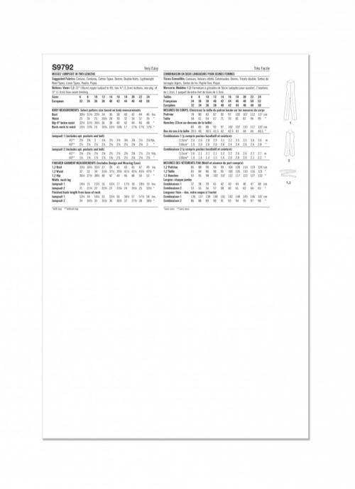 Simplicity Sewing Pattern 9792, Jumpsuits, Vintage Style for Women, H5 (6-8-10-12-14) - Easy