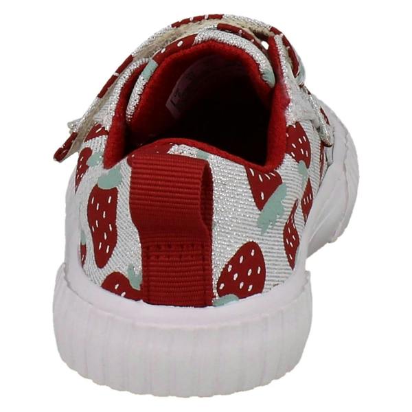 Clarks Girls Clarks Canvas Metallic Strawberry Design Shoes Foxing Fraise