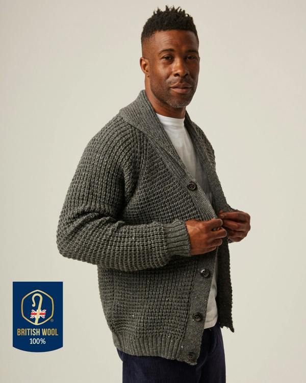 Peregrine  Waffle Shawl Cardigan