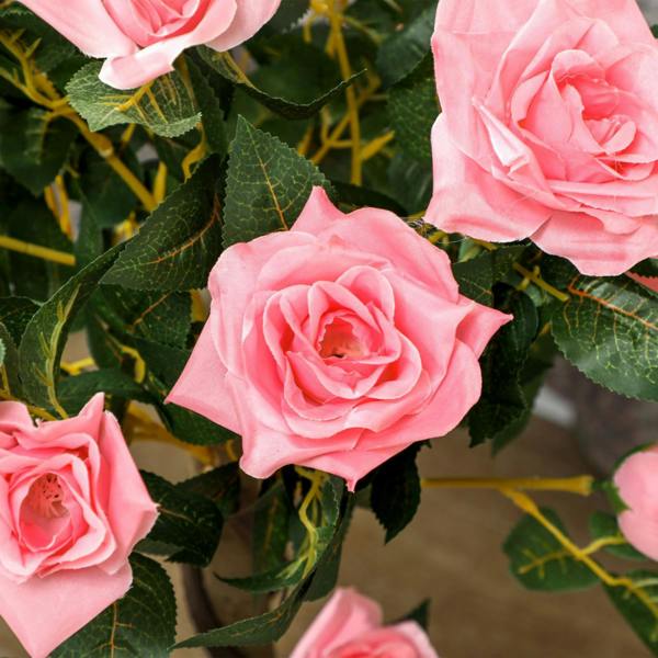 Dyzi Set of 2 90cm Artificial Rose Trees Potted Decorative Plants