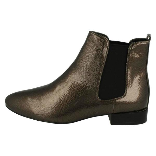 Spot On Ladies Spot On Slip On Ankle Boots