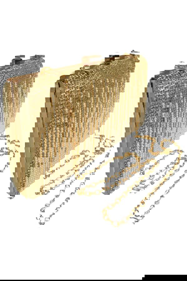 Paulo Due Dropping Diamantes Shiny Clutch Bag