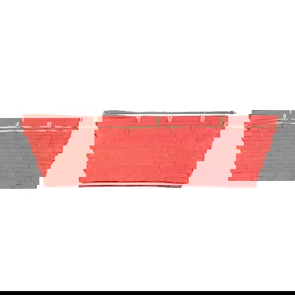 Small Red Painted Bamboo Serving Tray