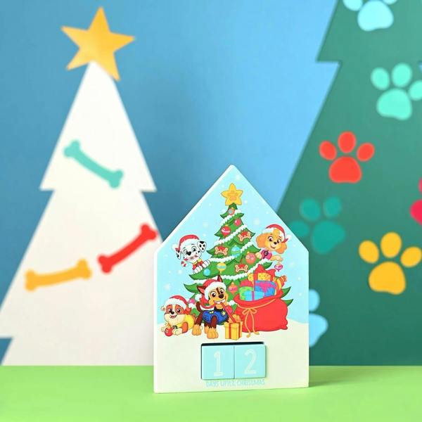 Widdop & Co Paw Patrol Wooden Christmas Countdown Calendar
