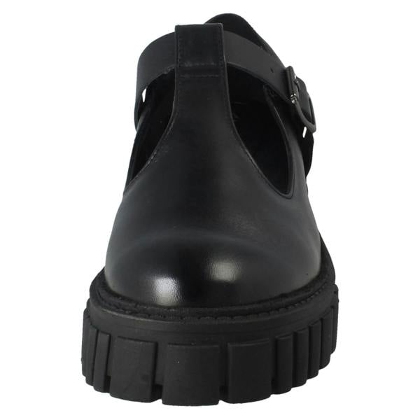 Clarks Ladies Clarks Buckle Fastening Chunky Sole T-Bar Smart Shoes Page Bar