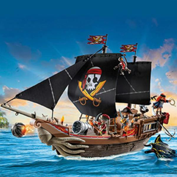 Playmobil 71530 Pirates Large Pirate Ship with Crew