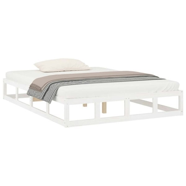 Berkfield Bed Frame White 160x200 cm Solid Wood