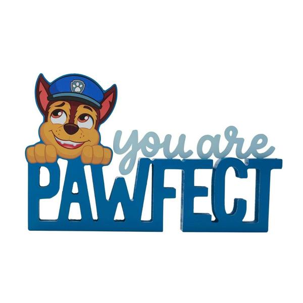 Widdop & Co Paw Patrol Chase "You are Pawfect" Mantle Plaque Blue