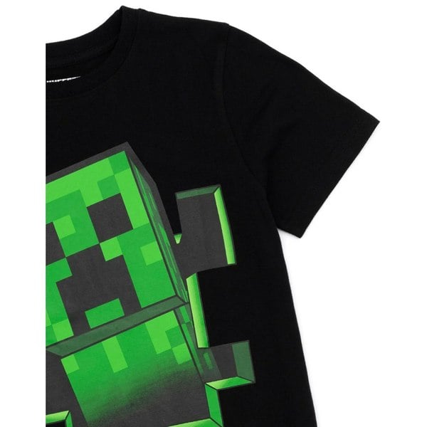 Minecraft Childrens/Kids Creeper Inside T-Shirt - Black