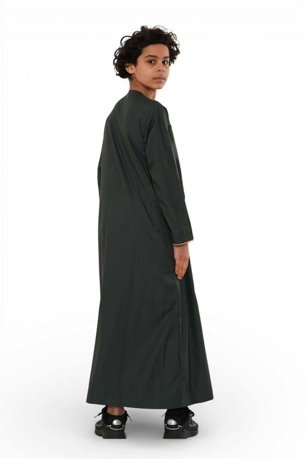 Infinity Leather Kids Boys Ramadan Moroccan Jubba Robe Djellaba Eid Thobe - K-TT-006