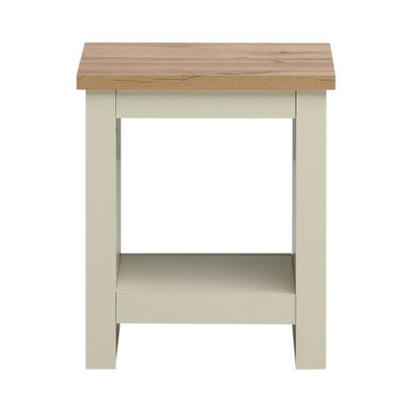 Timber Art Design Lisbon Modern Lamp Side Table with Open Shelf