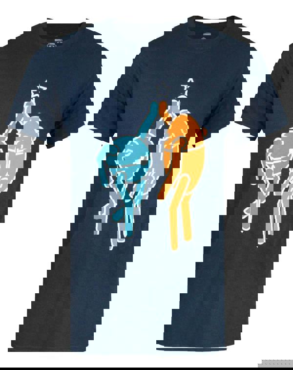 Portal Mens Blue Hi Five Short Sleeved T-Shirt