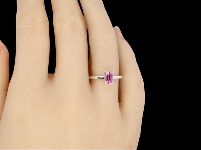 Vintage Tom A pretty Pink Sapphire and Diamond ring