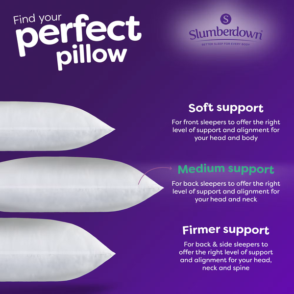 Slumberdown Feels Like Down Medium Support Pillow