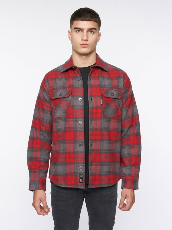 Duck and Cover Willington Overshirt Red Check