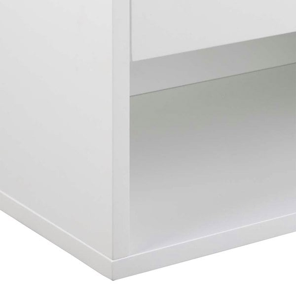 Furniture To Go Cholet Square Bedside Table with 1 Drawer in White
