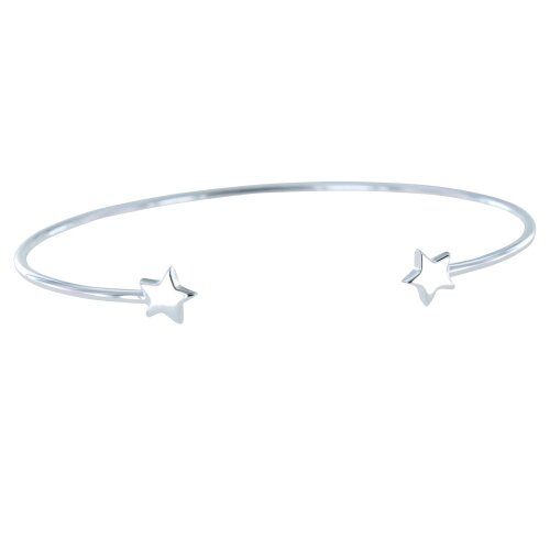 Reeves & Reeves Sterling Silver Two Star Cuff Bracelet
