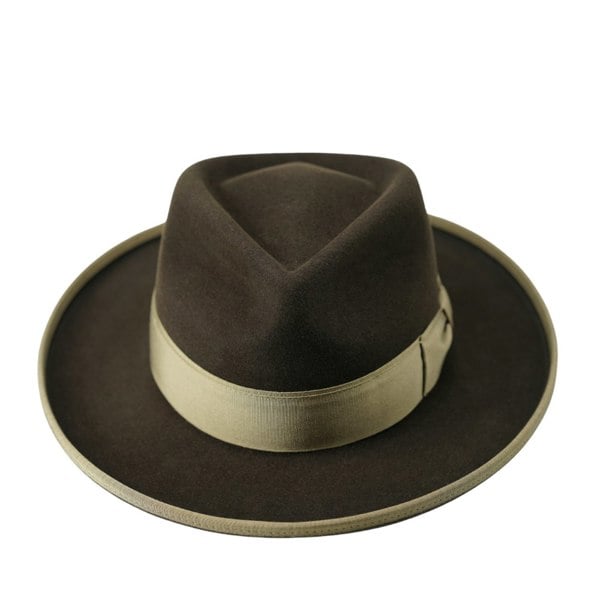 Gamble & Gunn Boston Wide Brim Diamond Top Fedora Hat