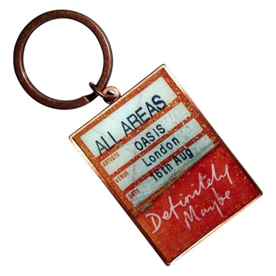 Oasis Definitely Maybe AAA Setlist Keychain Keyring