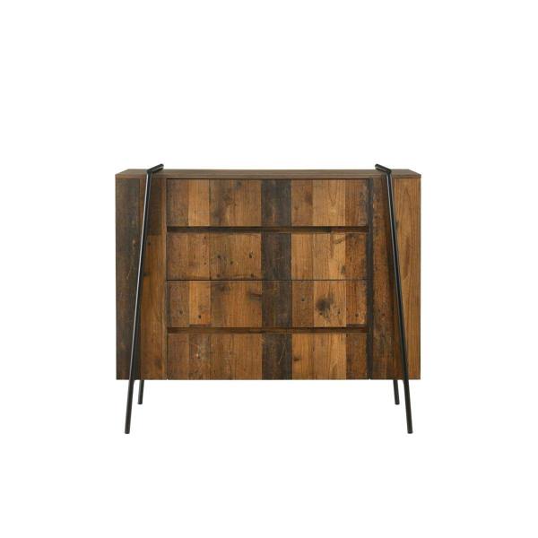 Timber Art Design Abbey Rustic Chest of Drawers 4 Drawer Bedroom Living Room Storage Industrial