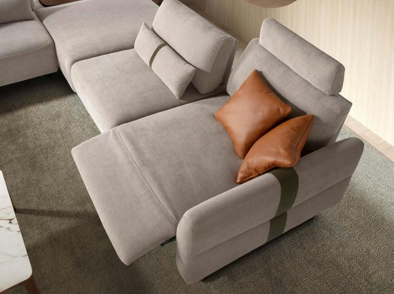 Angel Cerdá Modular corner sofa in sand fabric 6273/6274