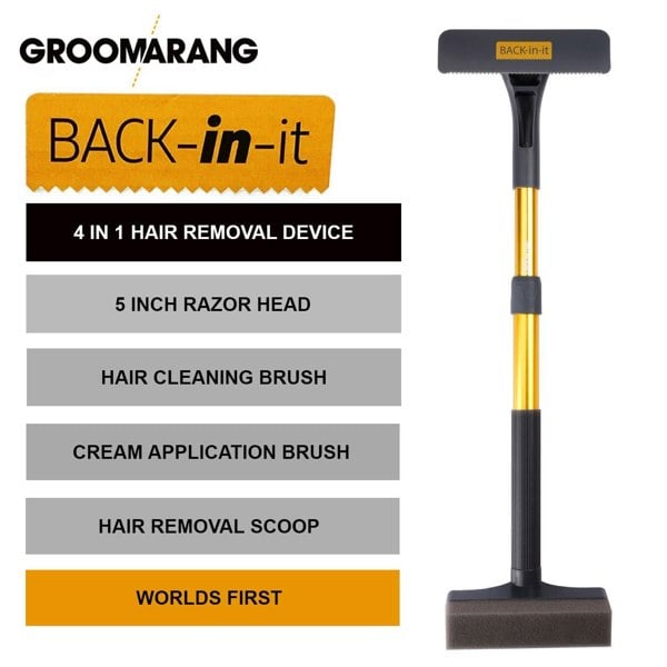 Groomarang 'Back-In-It' Back Shaver and Hair Removal Device