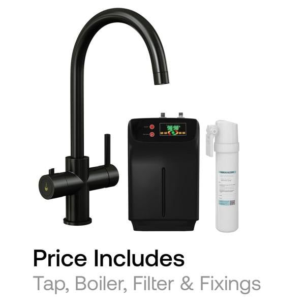 Flode svan | 3 in 1 Instant Boiling Tap | Matt Black Finish