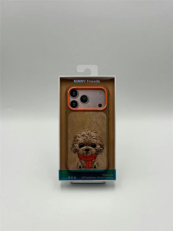 Nimmy Friends Nimmy Big Eye Cute Pet Poodle Dog Case with MagSafe for iPhone 17 Pro Max 6.9" Brown Orange - N-XDY-IP17-PRO-MAX-04