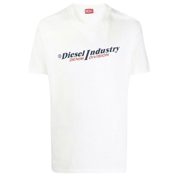 Diesel Industry Denim Division Logo White T-Shirt XS