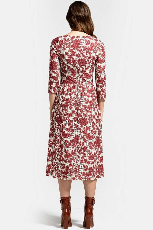 HotSquash Asymmetric Neckline Midi Dress